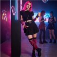 thumbnail image 6 of WJOSBXT 2026 Women's Striped Over Knee Thigh High Socks With Arm Warmer Fingerless Gloves Set for Halloween Christmas, 6 of 7