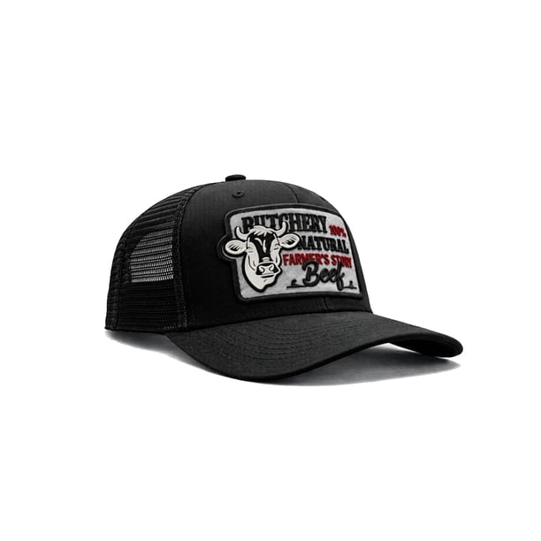 KNITE Gorra Farmer Beef Blue Trucker Hombre Ajustable Estilo Rancho Ganado Agro