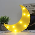 thumbnail image 3 of Letreros LED en forma de luna, luces de noche de luna iluminadas Lámpara de luna creciente a batería para dormitorio, Navidad, cumpleaños, 3 of 5