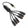 thumbnail image 1 of Cable de extensión de audio,Cable de extensión de audio de 3,5 mm Distribuidor de audio,Cable divisor de audio de 3,5 mm Conexión de altavoces,Cable TRS macho a hembra de 3,5 mm, 1 of 8