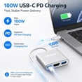 thumbnail image 4 of Adaptador USB-C a HDMI AKWOR 4K con PD de 100 W y hub USB 3.0, 4 of 7