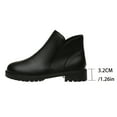 thumbnail image 4 of Chelsea Boots Women Platform Lug Sole Chunky Heel Leather Ankle Booties Fashion Round Toe Fall Boots, 4 of 7