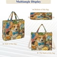thumbnail image 6 of Corduroy Composite Fabric Tote Bag Magnetic Snap Large Capacity Crossbody Bag Beige Shoulder Strap Elegant Corgi and Afternoon Tea, 6 of 8