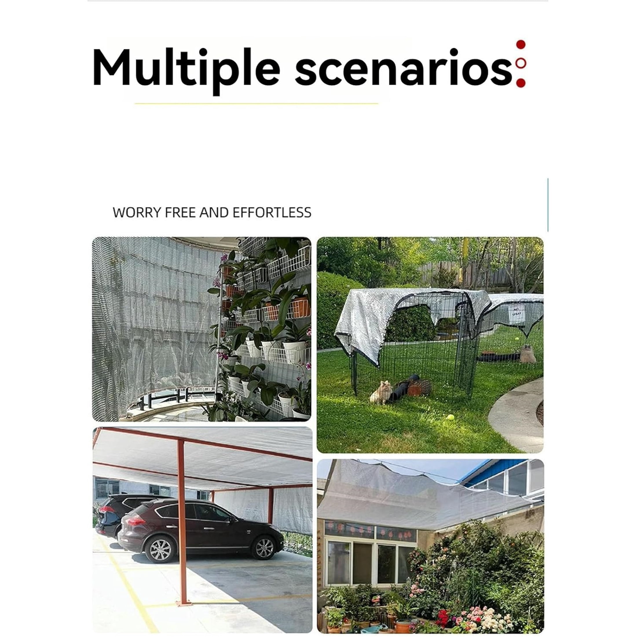 99% Reflective Aluminet Shade Cloth, Heavy Duty Shade Cloth For Cars, Dogs, Outdoor, RV, Patio