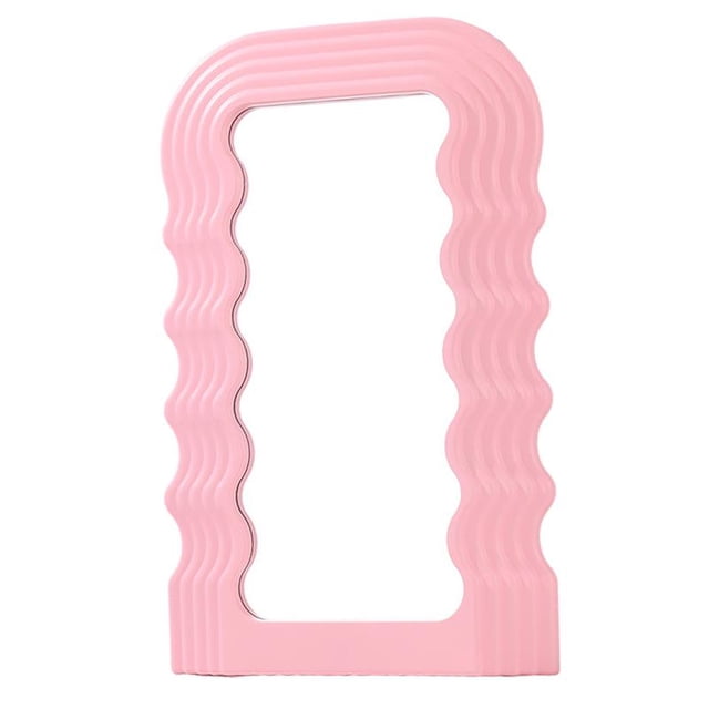 Espejo de Pared para Colgar, Diseño de Decoración para Entrada de Baño, Fácil de Montar, Montado en La Pared Y de Mesa, Diseño Contemporáneo Rosa Gloria Espejo de maquillaje de mesa