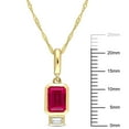 thumbnail image 2 of Everly Women's 1-2/5 Carat T.G.W. Octagon-Cut Created Ruby and Created White Sapphire 14kt Yellow Gold Charm Pendant with Chain, 2 of 7