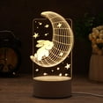 thumbnail image 5 of Wedding Anniversary Supplies USB Cable Home Decor Acrylic LED Night Lights 3D LED Light Rabbit Heart Love Luminous  Table Lamp 2, 5 of 8