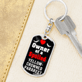 thumbnail image 6 of Yellow-Crowned Parakeet Bird Dog Tag Keychain Stainless Steel Silver Tone or Gold Tone, 6 of 16