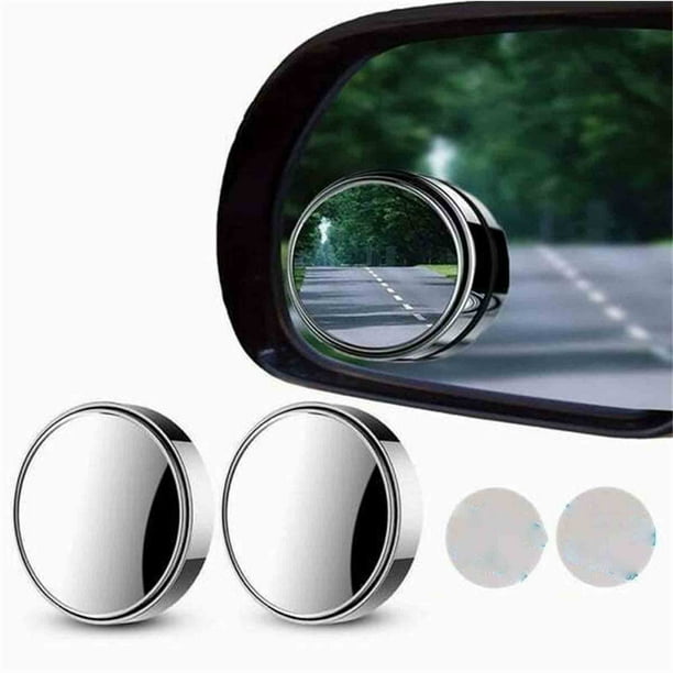 Blind Spot Car Mirror Truck 2 Pack 2 Round Rear View Mirrors Frameless HD Glass 360 Degree Adjustable Wide angle Suction Cup Design Side Blindspot Convex Universal Fit Automotive Exterior Accessories ...