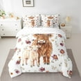 thumbnail image 2 of Erosebridal 7Pcs Highland Cow Bedding Sets Twin Size,Farm Animal Comforter Sets With Sheets,Chic Flowers Bed In A Bag Twin Size,Ultra Soft Farmhouse Room Decor, 2 of 6