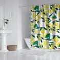 thumbnail image 2 of Yellow Lemon Fruit Branches White Pattern Shower Curtain 72"x84" ,Bathroom Decorative Shower Curtains Set with 12 Hooks,Modern Waterproof Washable Shower Curtain, 2 of 6