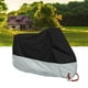 thumbnail image 4 of Funda impermeable para motocicleta, resistente al agua, a la lluvia, a los rayos UV y transpirable para exterior e interior con bolsa de almacenamiento, talla M (negra y plateada), 4 of 7