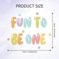 thumbnail image 2 of 1st Birthday Party Backdrop Decorations Decal, First Birthday Party Wall Decor for Boy Girl (Brown) (Colored Letters), 2 of 7