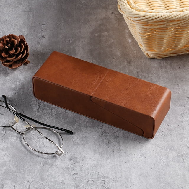 Estuche de cuero PU para gafas, soporte para teléfono móvil, estuche para gafas de sol, estuche para gafas de sol