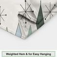 thumbnail image 5 of Mid Century Shower Curtain Modern Abstract Diamond Geometric Atomic Starburst Pattern for 1950s Retro Bathroom Decor Accessories Shower Curtain Set with 6 Hooks, 36x72 Inches, 5 of 6