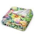 thumbnail image 2 of Kll Fleece Blanket Plush Throw Blanket Watercolor Blooming Cactus,Soft Fuzzy Cozy Flannel Blanket For Couch Sofa Bed.(80"X60"), 2 of 9