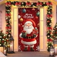 thumbnail image 6 of Virelaxpo 180x90cm Christmas Door Hanging Decoration with Festive Print, Fabric Door Cover for Holiday Parties and Indoor Outdoor Winter Decor, 6 of 7