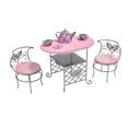 thumbnail image 1 of Badger Basket Tea Time Toy Juego de mesa y silla para muñecas de metal con accesorios para muñecas de 18 pulgadas - Plata/Rosa/Multi, 1 of 5