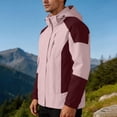 thumbnail image 4 of Ceisia Unisex Windproof Waterproof Hooded Rain Jacket Outdoor Hiking Camping Cycling Windbreaker Outerwear Pink M Gift, 4 of 7