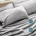 thumbnail image 6 of Bare Home Pillowcase Set - Premium 1800 Collection - Double Brushed - Ultra Soft - King Size, Light Gray, 4 Count, 6 of 8