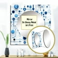 thumbnail image 3 of Designart "Striking Grid Pattern In Cobalt And White I" 0 Square Mirror For Wall Decor - Large Blue Square Printed Wall Mirror Art - Square Modern Mirror - Wall Mounted Square Large Mirror, 3 of 5