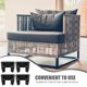 thumbnail image 3 of MERRYHAPY 4Ud Clips Negros Para Muebles Rattan Accesorios Para Sofá Modular Y De, 3 of 7