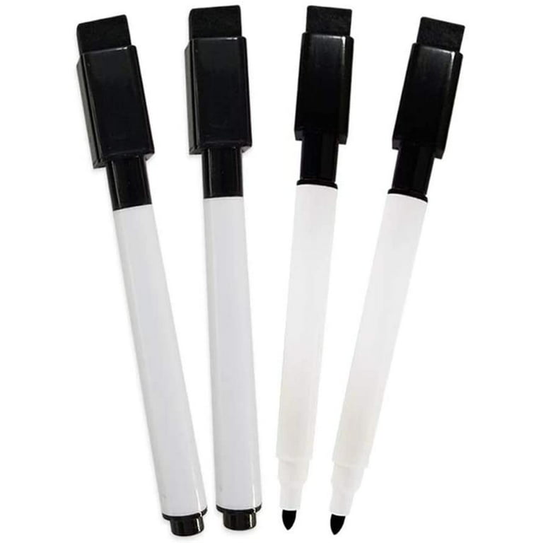 Dry Erase Markers - Magnetic Whiteboard Markers with Cap Mounted Eraser - Markers for Dry Erase Board - Fine Tip Marker for Whiteboard Low Odor (100)
