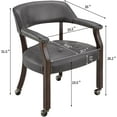 Dining Chairs with Wheels and Arm Caster Boss Captain's Chairs with