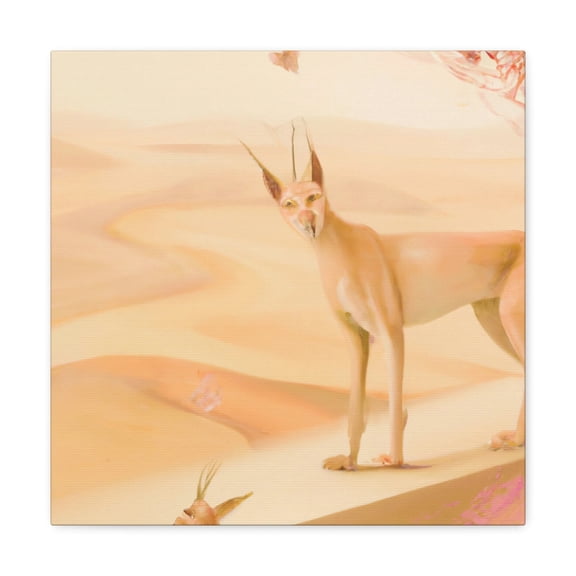 Caracal in Nature Scene - Canvas
