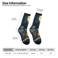 thumbnail image 2 of Logiee Moonlit Skeleton Campfire Print Adult Socks for Men & Women,Calf Socks, Ankle Socks,Boots Socks,Breathable Casual Sock,Unisex Crew Socks, 2 of 6