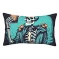 thumbnail image 1 of Balery Vintage Skull Beer Funda de Cojín Estampada, Regalos para Mujeres, Regalos de Amor para Ella, Regalos para Novia o Esposa, Funda de Almohada-14"x20", 1 of 6