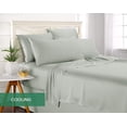 thumbnail image 3 of PURE BAMBOO Sheets King Size Bed Sheet 4 Piece Set, Genuine 100% Organic Bamboo Viscose, Luxuriously Soft & Cooling, Double Stitching, 16" Deep Pockets (King, Sea Glass), 3 of 9