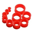 thumbnail image 2 of Hard Silicone Red Tunnels 2 Pieces (1 Pair) (B/7/1/12) (7/16" (11mm)), 2 of 2
