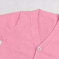 thumbnail image 6 of 140 Toddler Boys Girls Sweaters Long Sleeve Warm Kids Button Knitted Tops Basic Winter Fall Cardigans Pink Cardigan Sweater, 6 of 9