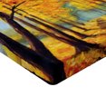 thumbnail image 2 of Ambesonne Country Fitted Sheet, Nature Park Autumn Fall, Full Size, Yellow Brown, 2 of 3