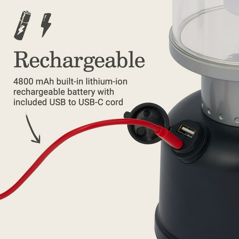 2 pack) Coleman Classic Recharge LED Lantern - 800 Lumens - Black