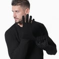 thumbnail image 3 of Sipeihong Men Thick Knit Winter Warm Outdoor Texting Gloves Black, 3 of 10
