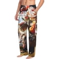thumbnail image 6 of Sigee Rose Floral Skull print Men's Pajama Pants Lounge Sleep Bottoms with Elastic Waistband and Pockets-XX-Large, 6 of 6