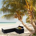 thumbnail image 4 of Spaco Flat Bed with Tea Table, Outdoor Leisure Rattan Furniture Pool Bed / Chaise (Single Sheet), Black, 4 of 15