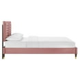 thumbnail image 3 of Modway Sofia Channel Tufted Performance Velvet Full Platform Bed in Dusty Rose, 3 of 8