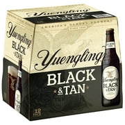 Yuengling Black & Tan Beer, 12 Pack Beer, 12 fl oz Glass Bottles, 4.6% ABV, Domestic Beer