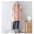 thumbnail image 7 of Usmixi 2025 Trench Coat for Women Plush Coat for Women Open Button up Fluffy Fleece Overcoat Pocket Long Sleeve Lapel Casual Solid Fuzzy Furry Long Outerwear Winter Trench Coat, 7 of 7
