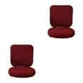 thumbnail image 4 of Guardoinrt Soft and Breathable Swivel Chair Cover Seating Experience Wine Red Backrest + Cushion Cover 2Set, 4 of 6