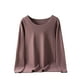 thumbnail image 1 of Minnieouse Ropa interior de fondo para mujer, lencería gruesa cálida para niñas, Tops de capa Base de cuello de manga larga de Color Ropa interior Café oscuro METRO, 1 of 6