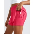 thumbnail image 4 of CRZ YOGA Girls Feathery-Fit Soft 2 in 1 Athletic Shorts Tennis Soccer Running Casual Liner Pockets Kids Teen, 4 of 5