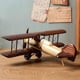 thumbnail image 3 of Retro Aircraft Handicraf Wooden Airplane Model, Vintage Biplane Model, 3 of 5