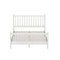 thumbnail image 6 of Queen Size Platform Bed with Gourd Shaped Headboard,Wood Bed Frame With Footboard, Strong Wood Slats Support, No Box Spring Needed, Easy Assembly, Noise Free, White, 6 of 8