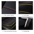 thumbnail image 4 of OTOEZ Universal Deluxe Leather Car Front Seat Cover Front Bottom Seat Cushion Protector Black WM-16ABG, 4 of 5