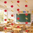thumbnail image 2 of Banner,Pencil Apple Pattern Pre-strung Cardstock Hanging Decor for Teacher Office Home Semester Begin Party, 2 of 7