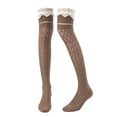 thumbnail image 4 of Breathable ’s Summer Lightweight Knit Knee High Stockings With Lace R Hollow Design Lightweight Sheer Thigh High Socks For Everyday Wear, 4 of 4